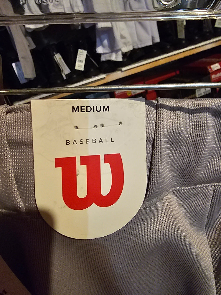 Wilson Classic Fit Youth Baseball Pants - Gray, Youth Medium