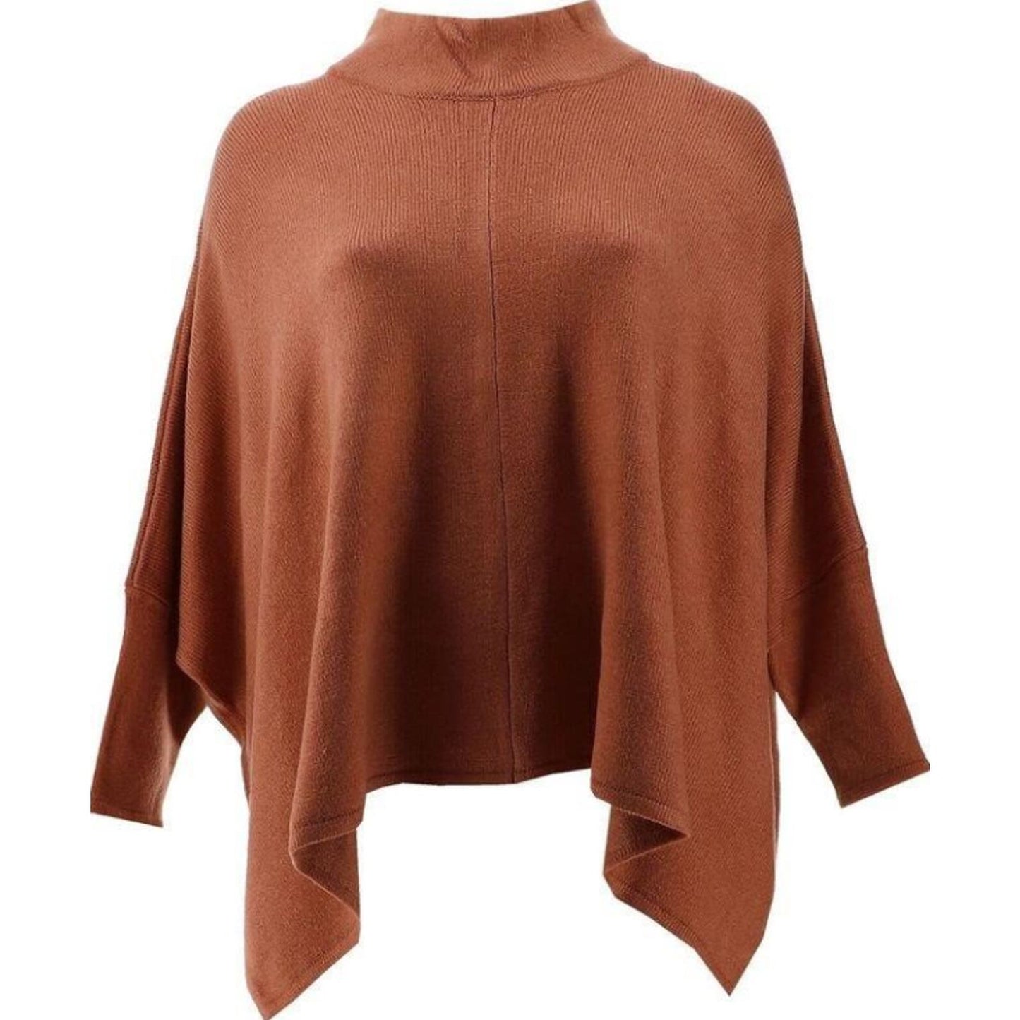 G by Giuliana Black Label Women's Size 2X/3X Light Cedar High Low Sweater Poncho