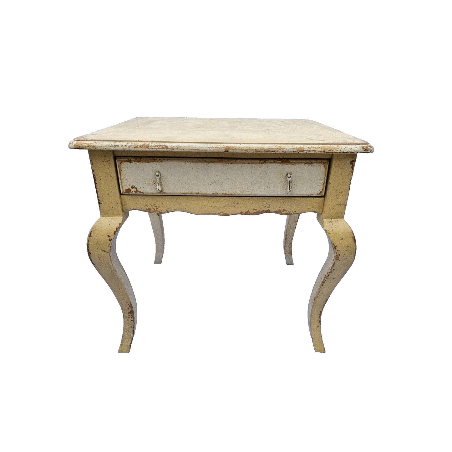 Habersham French Side Table with Drawer Distressed Finish