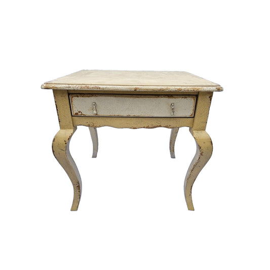 Habersham French Side Table with Drawer Distressed Finish