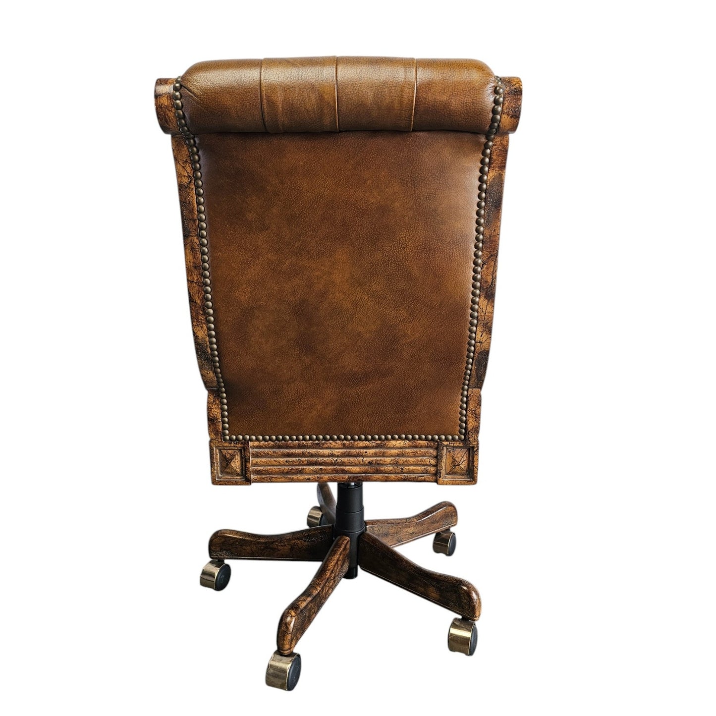 Our House Designs Custom Armless Executive Swivel Office Chair with Hand Tufting