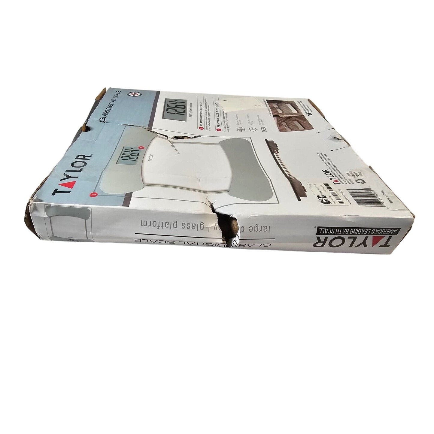 Taylor Digital Clear Glass Stainless Steel Scale with 400 lbs. Capacity