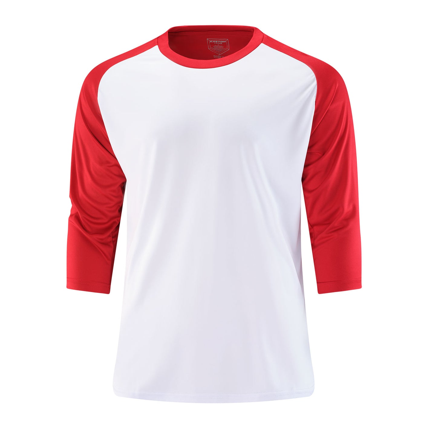Easton Adult DRI-Gear 3/4 Sleeve Baseball Shirt - White/Red, Size S