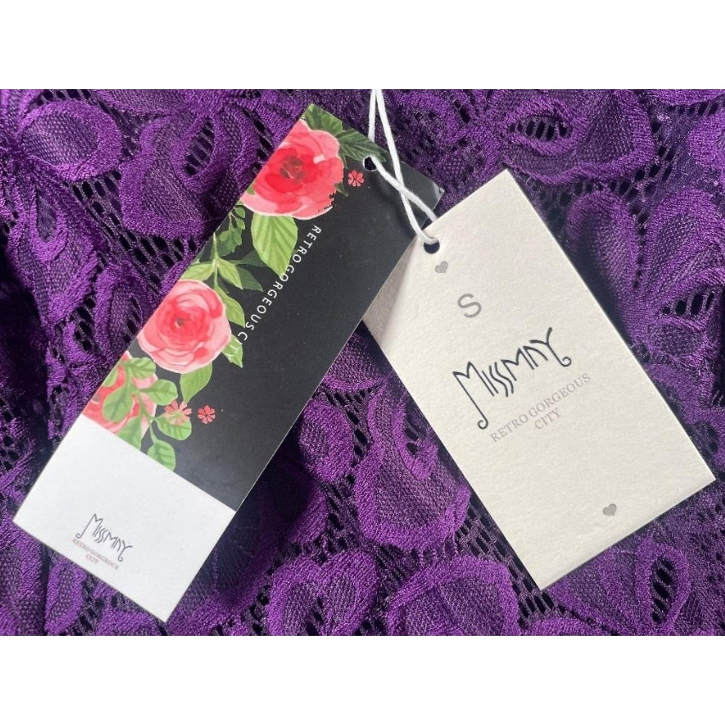 MissMay Floral Dress Size S Purple Design