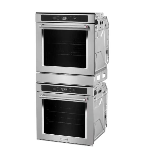 KitchenAid - 24" Built-In Electric Convection Double Wall Oven w/WiFi - Stainless Steel
