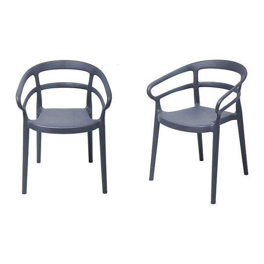 Amazon Basics Curved Back Grey Chairs 2 Pack | Stretch Your Dollar