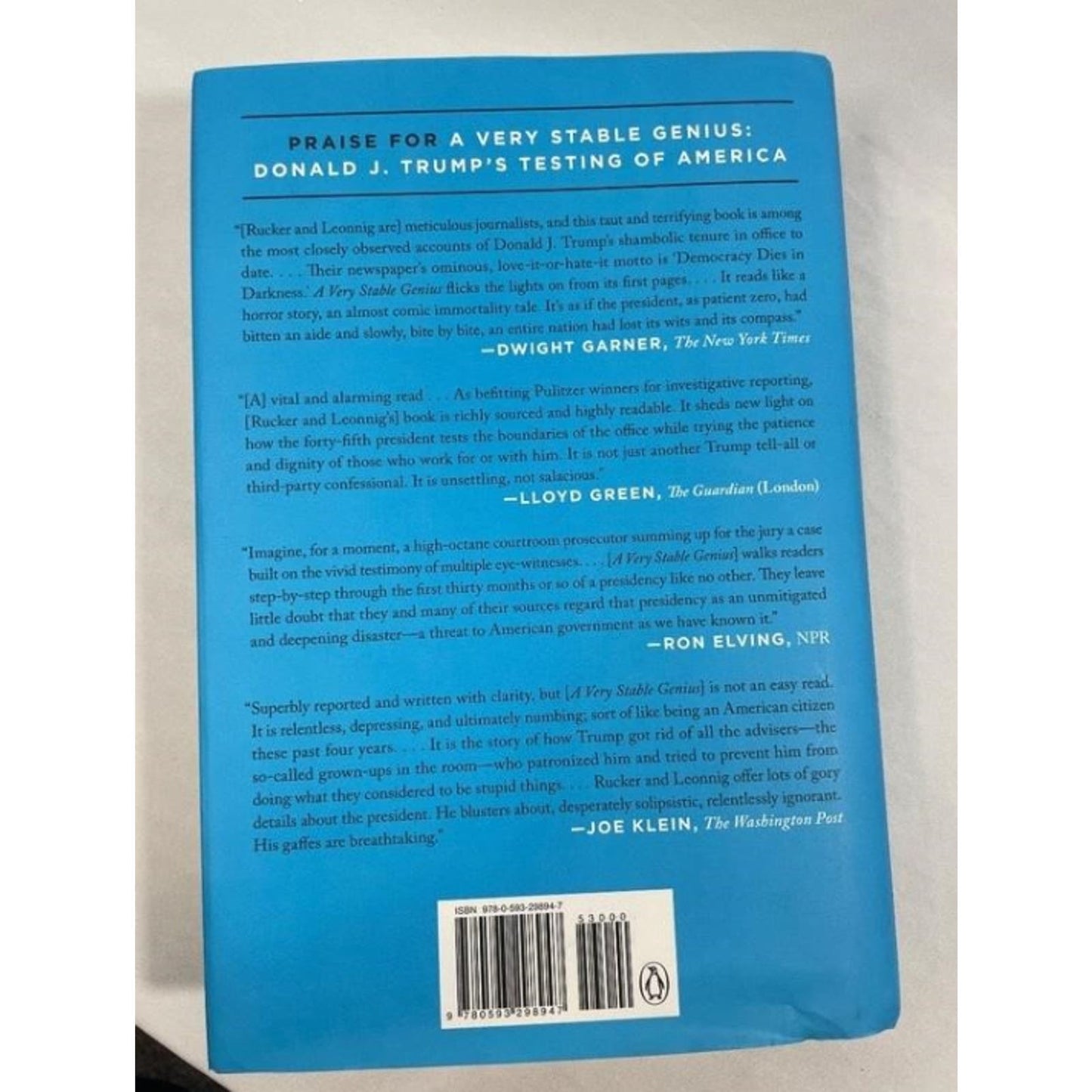I Alone Can Fix It, by Carol Leonnig and Philip Rucker - Hardcover Book (Trump)
