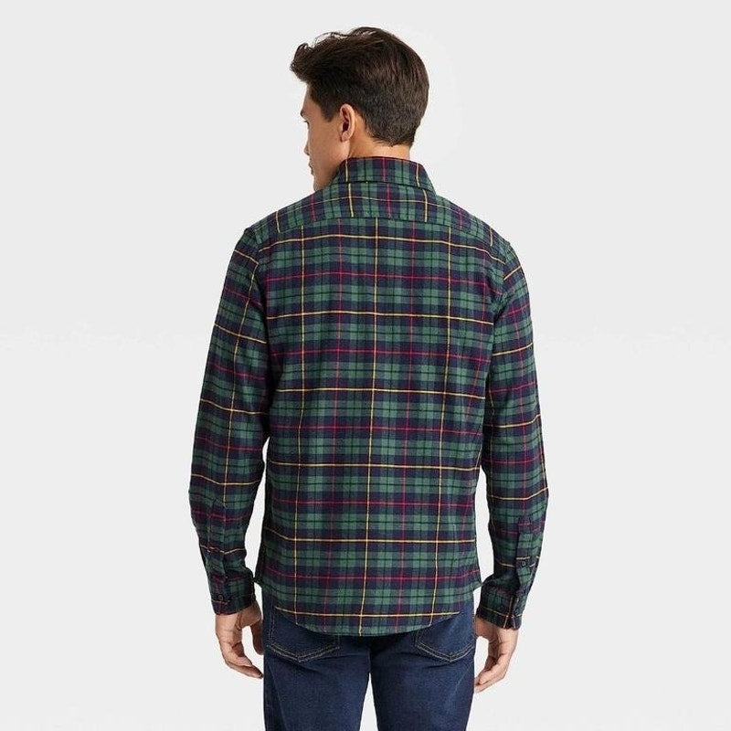 Men's Midweight Flannel Button-Down Shirt