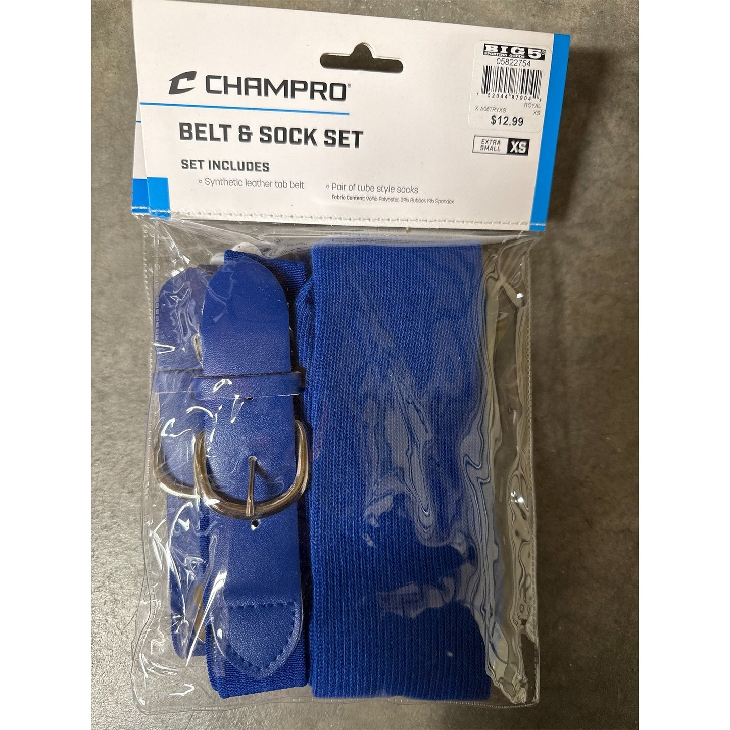 Champro Baseball Youth Belt and Sock Set - XS, Royal Blue