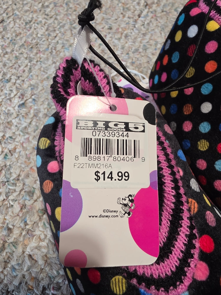 Disney Girl's Minnie Mouse Slippers, Black, Size 11/12