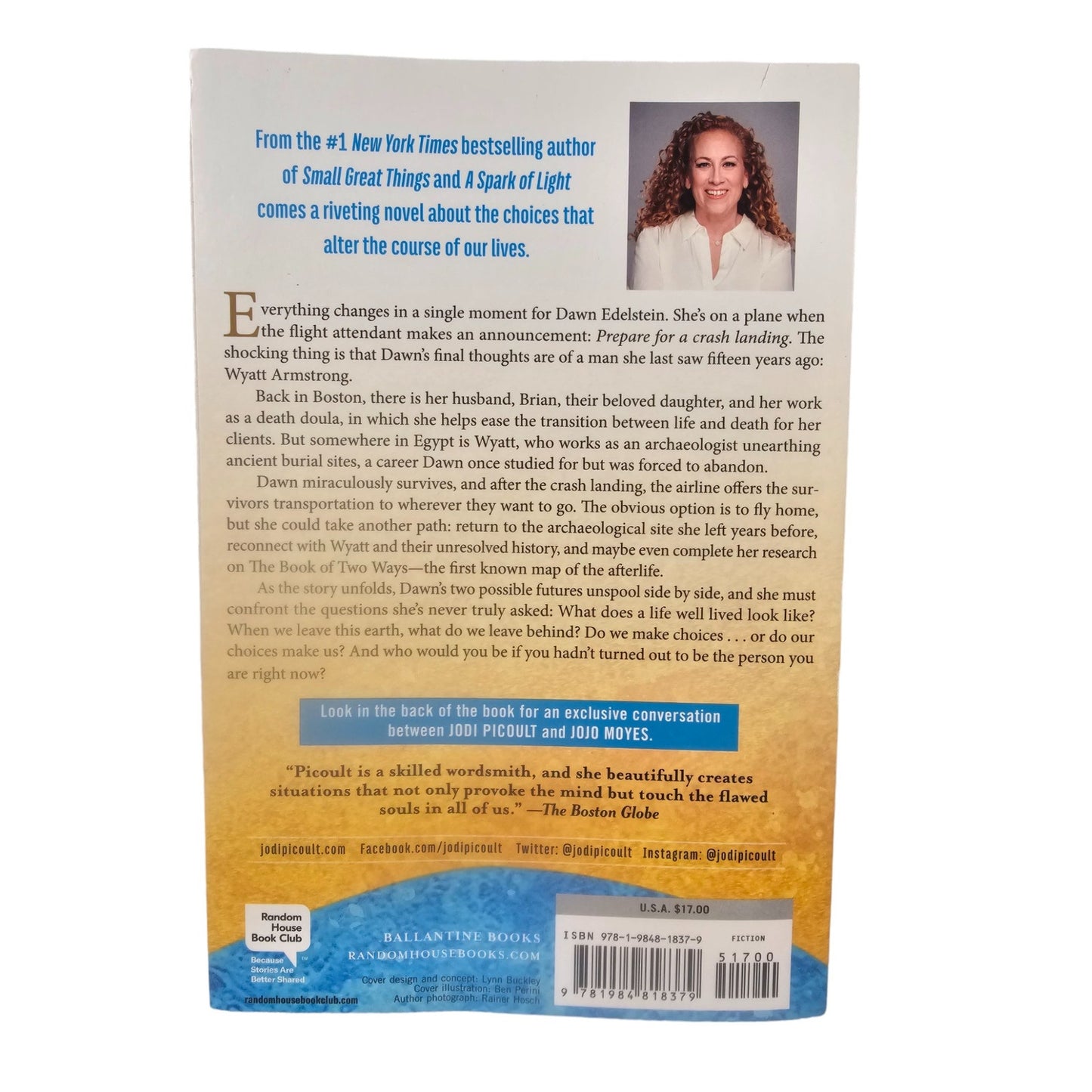 The Book of Two Ways, by Jodi Picoult, A Novel Paperback Book