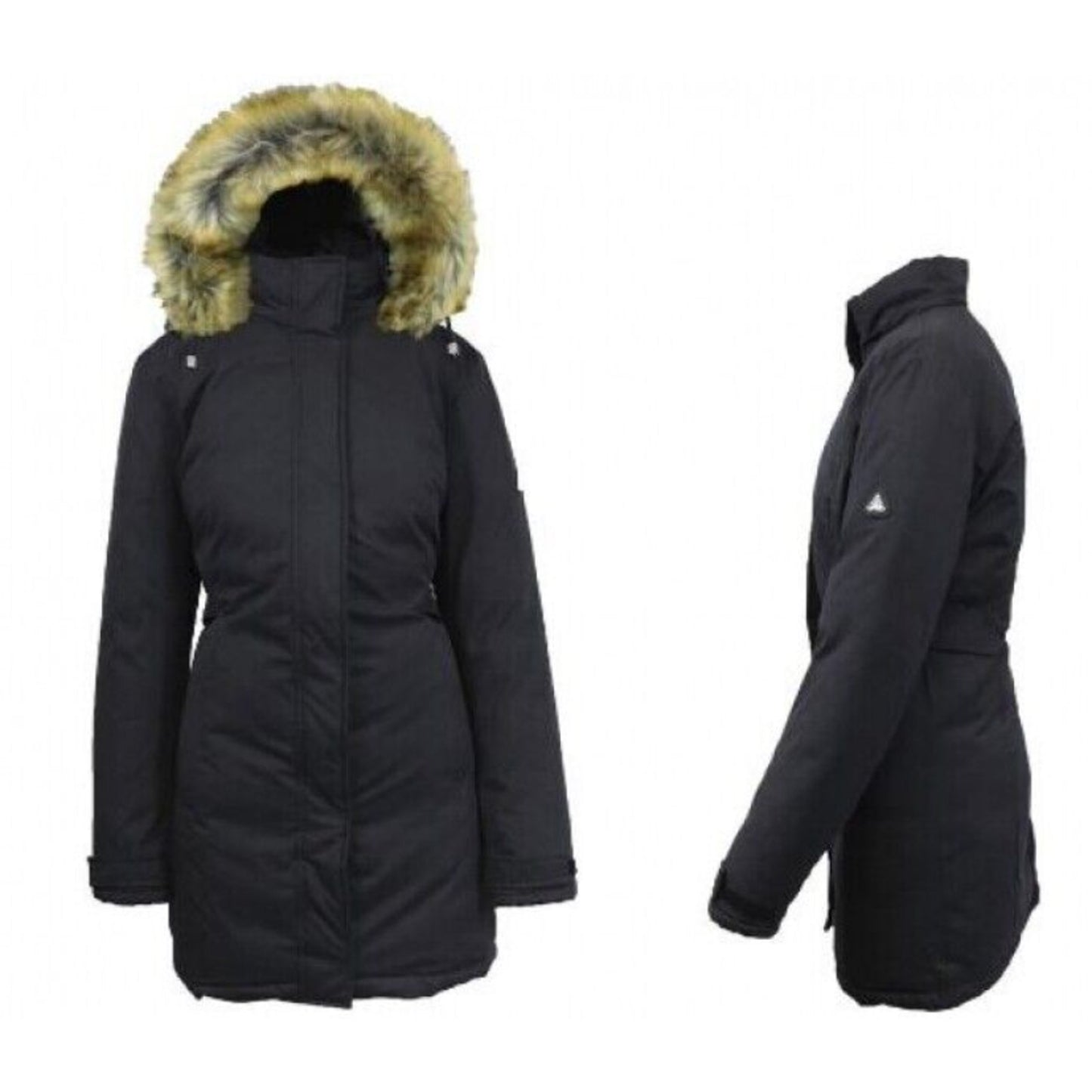NWT Spire By Galaxy Women's Jenara Black Heavyweight Coat Jacket - Small