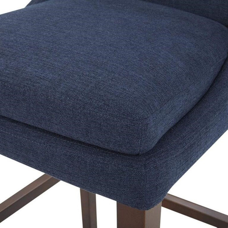 Stone & Beam Elise Upholstered Barstool, Blue