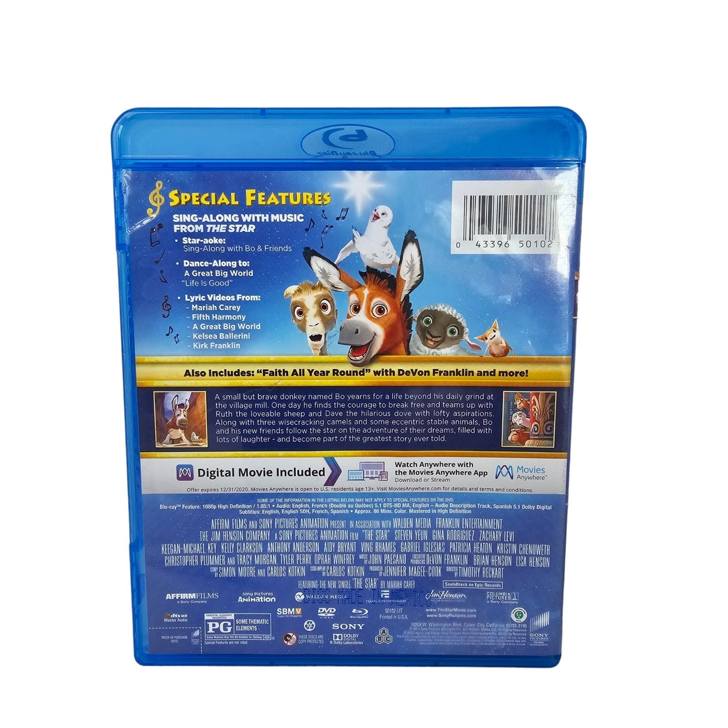 The Star: A Tale of Faith and Friendship Blu-Ray + DVD