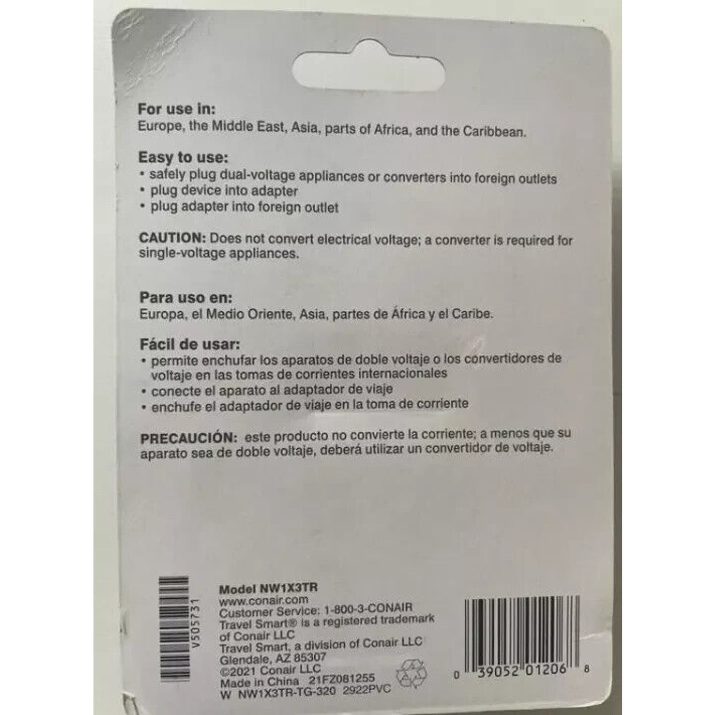Travel Smart by Conair Adapter Plugs for Europe and Middle East