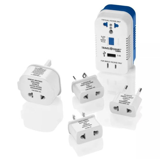 Converter and Worldwide Adapter Set with USB