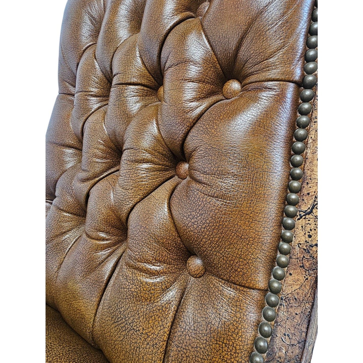 Our House Designs Custom Armless Executive Swivel Office Chair with Hand Tufting