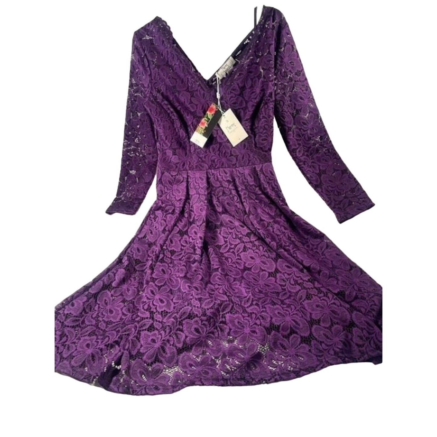MissMay Floral Dress Size S Purple Design