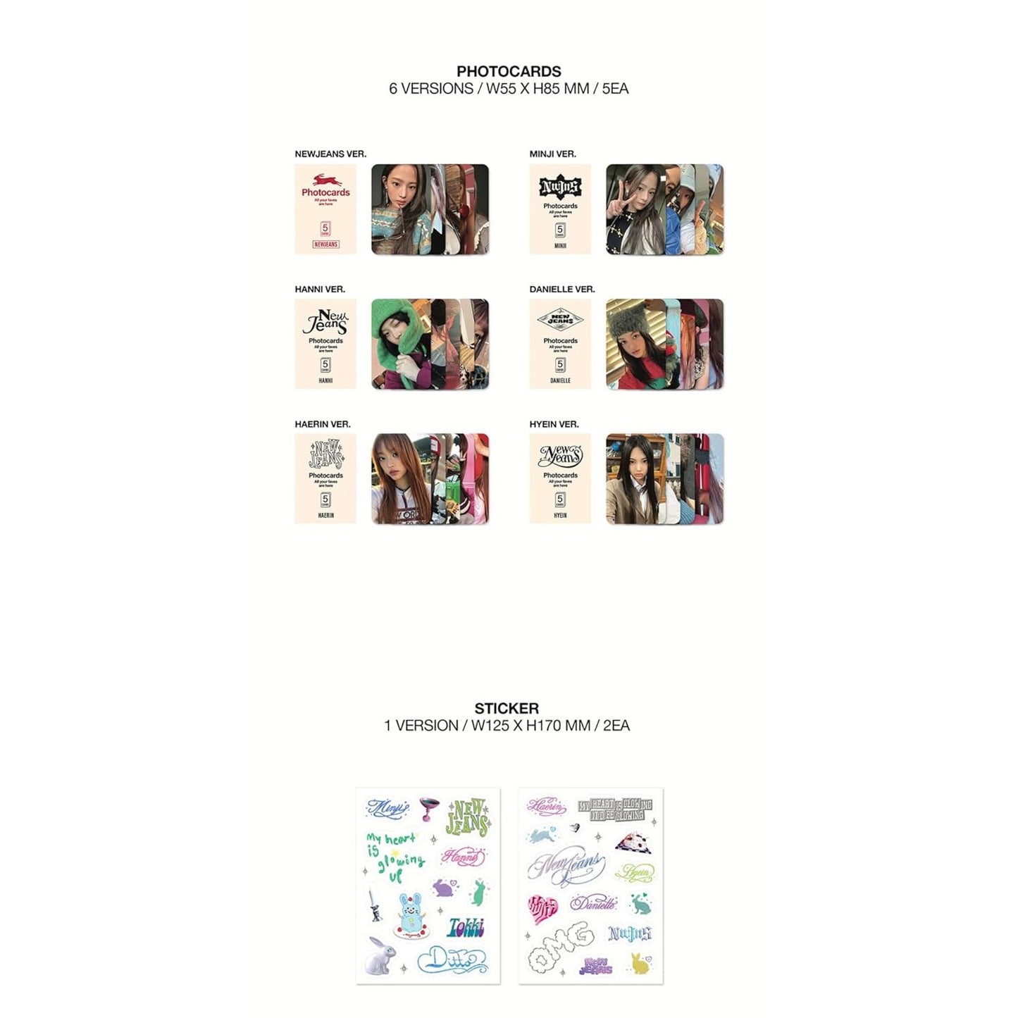 OMG by Newjeans, Green Rabbit, Black Side, Message Cards (CD, 2023)