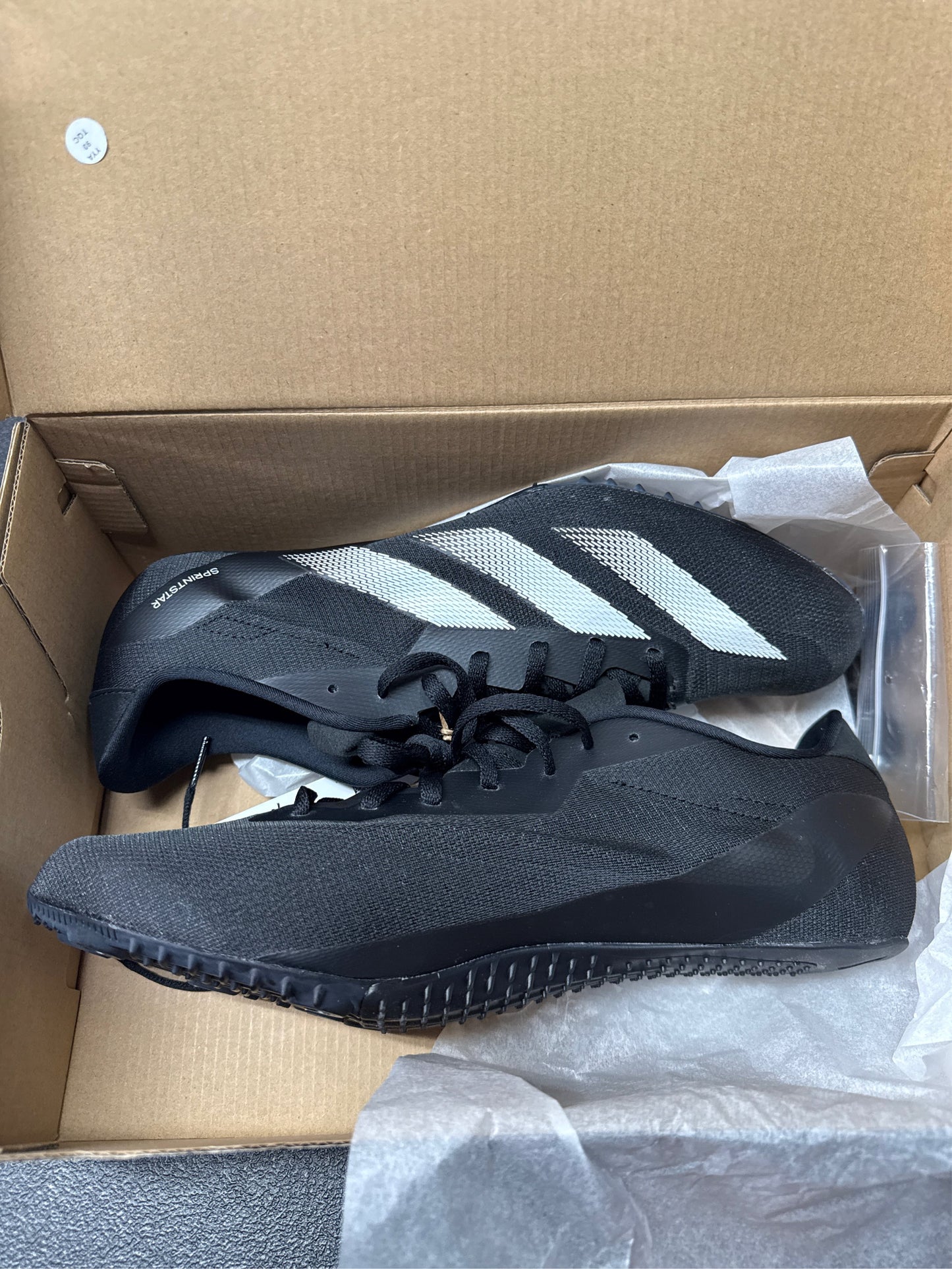 adidas Sprintstar Unisex Track and Field Spikes - Black (11.5M/12.5W)