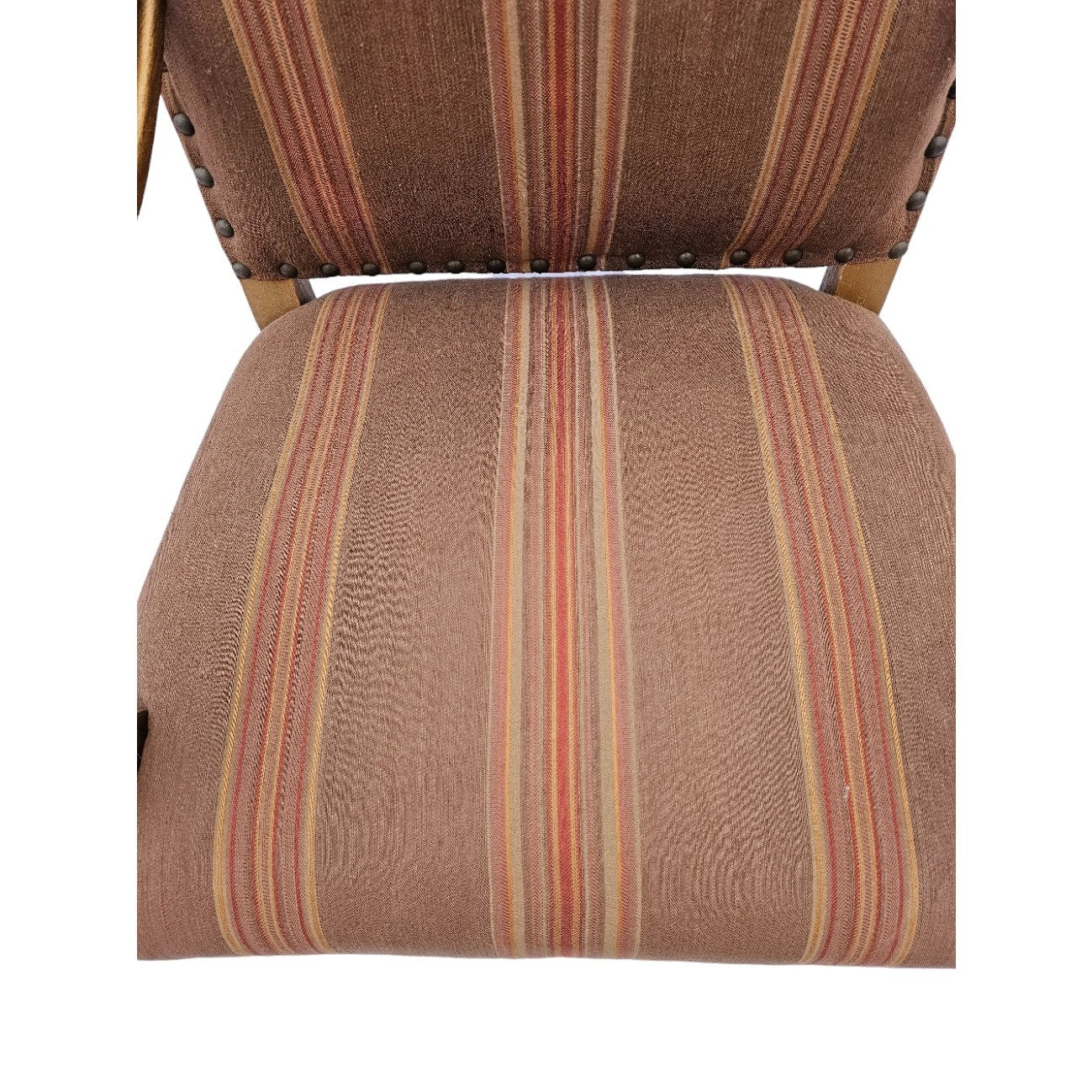 Louis XIV Victorian Style Upholstered Open Armchairs Pair