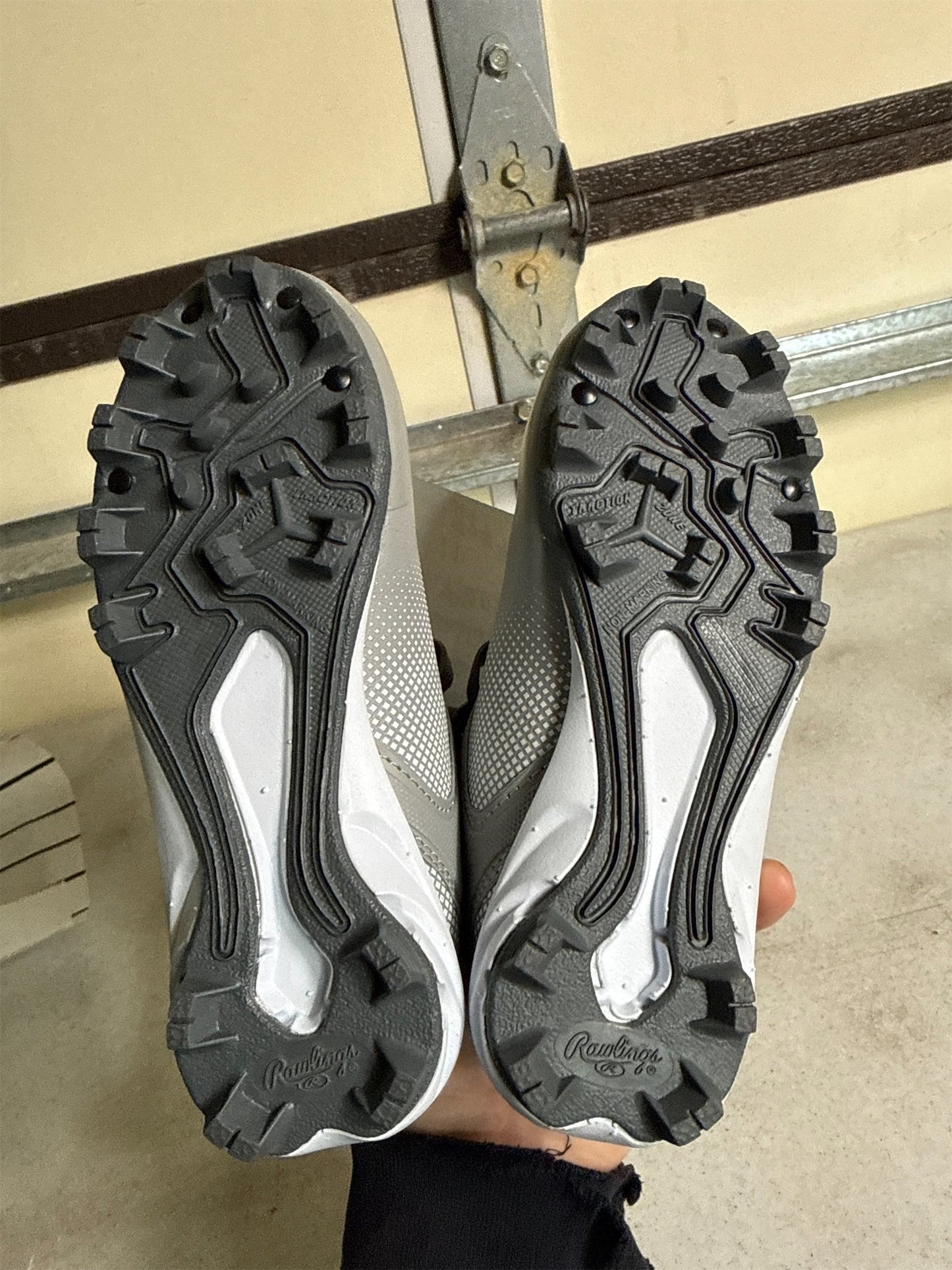 Rawlings Sanction Low Youth Baseball Cleats - Grey Combo, Size 11