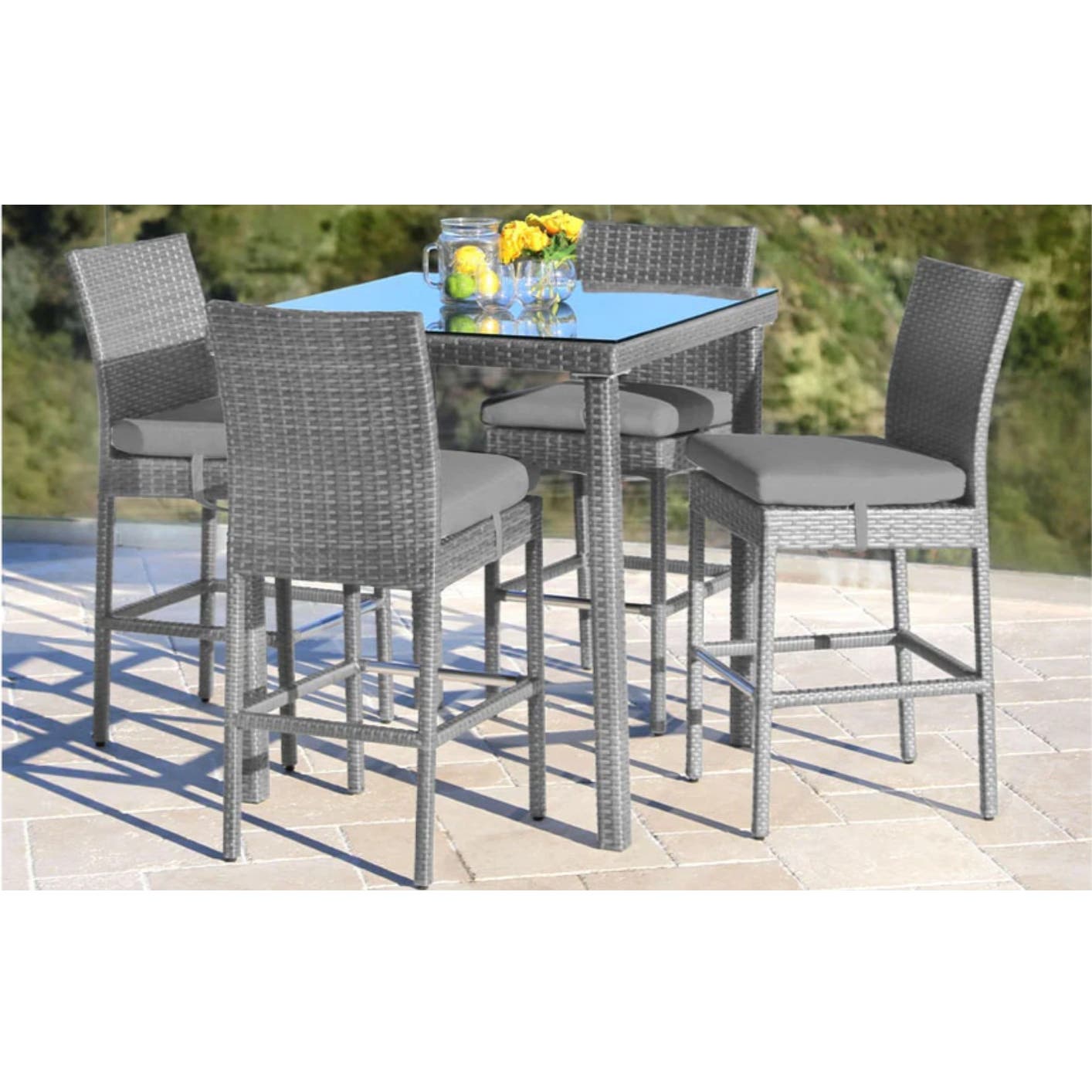 Abbyson Belmont 5 Pieces Barstool Set