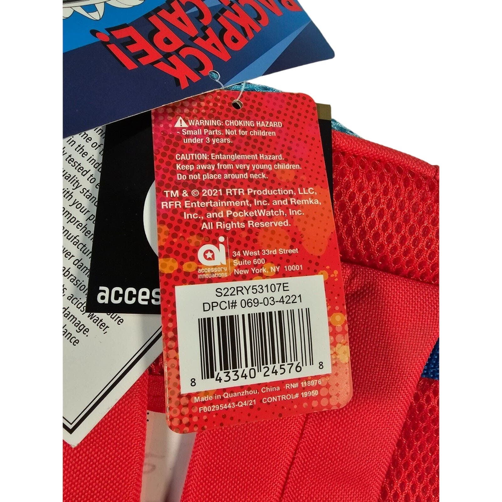 Ryan's World Kids 16" Large Backpack with Cape