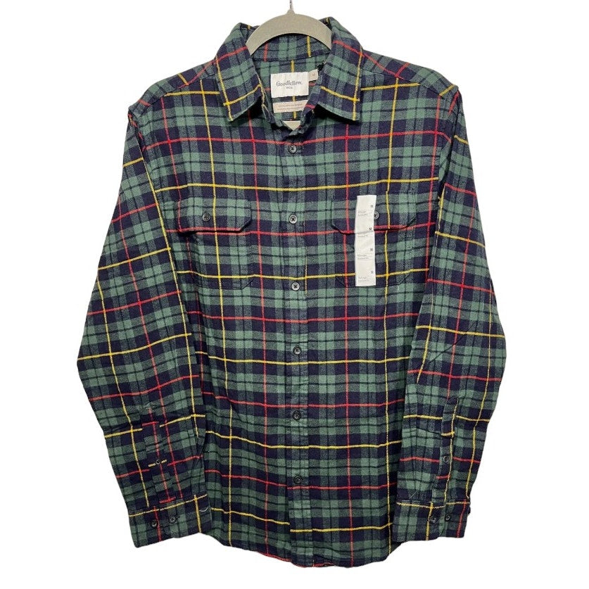 Men's Midweight Flannel Button-Down Shirt