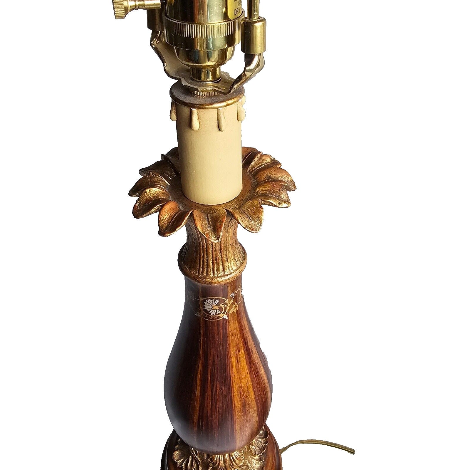 Bradburn Gallery Hand Painted Rosewood Lamps Pair