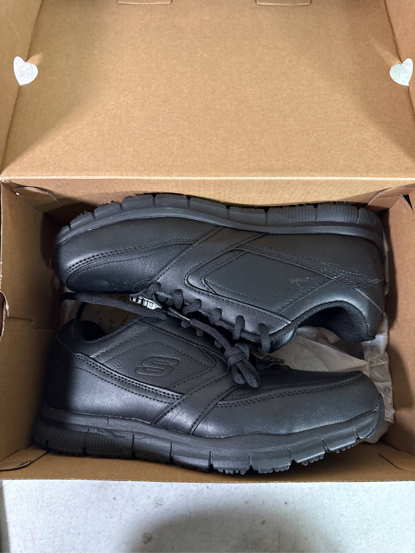 Skechers Women's Nampa Wyola Slip-Resistant Work Shoes - Black, Size 8