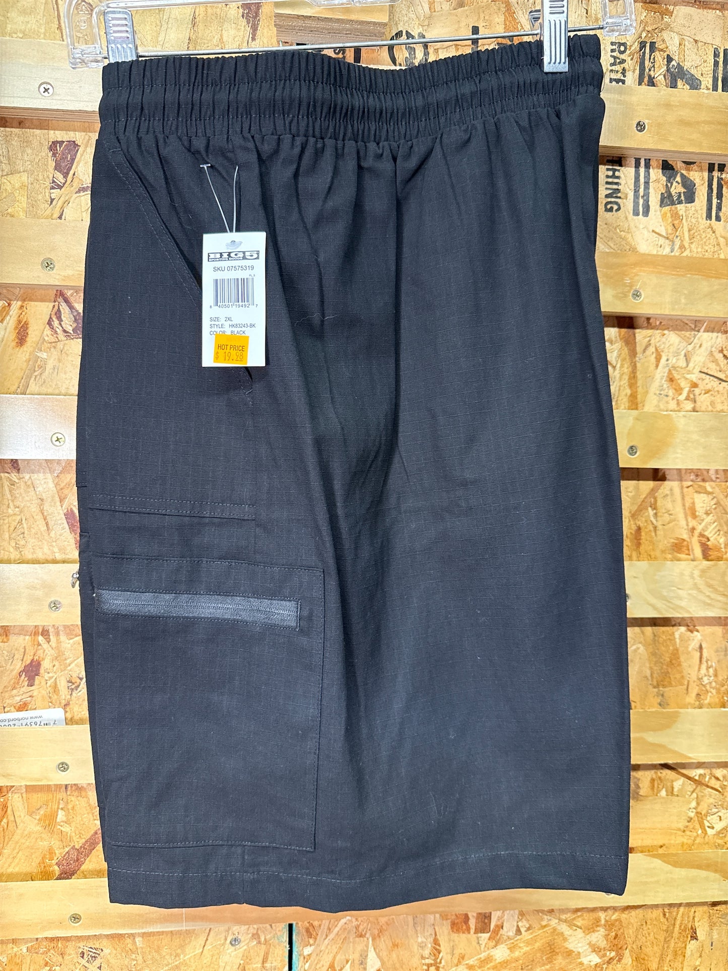 Original Deluxe Men's Ripstop Cargo Shorts - Black, 2XL