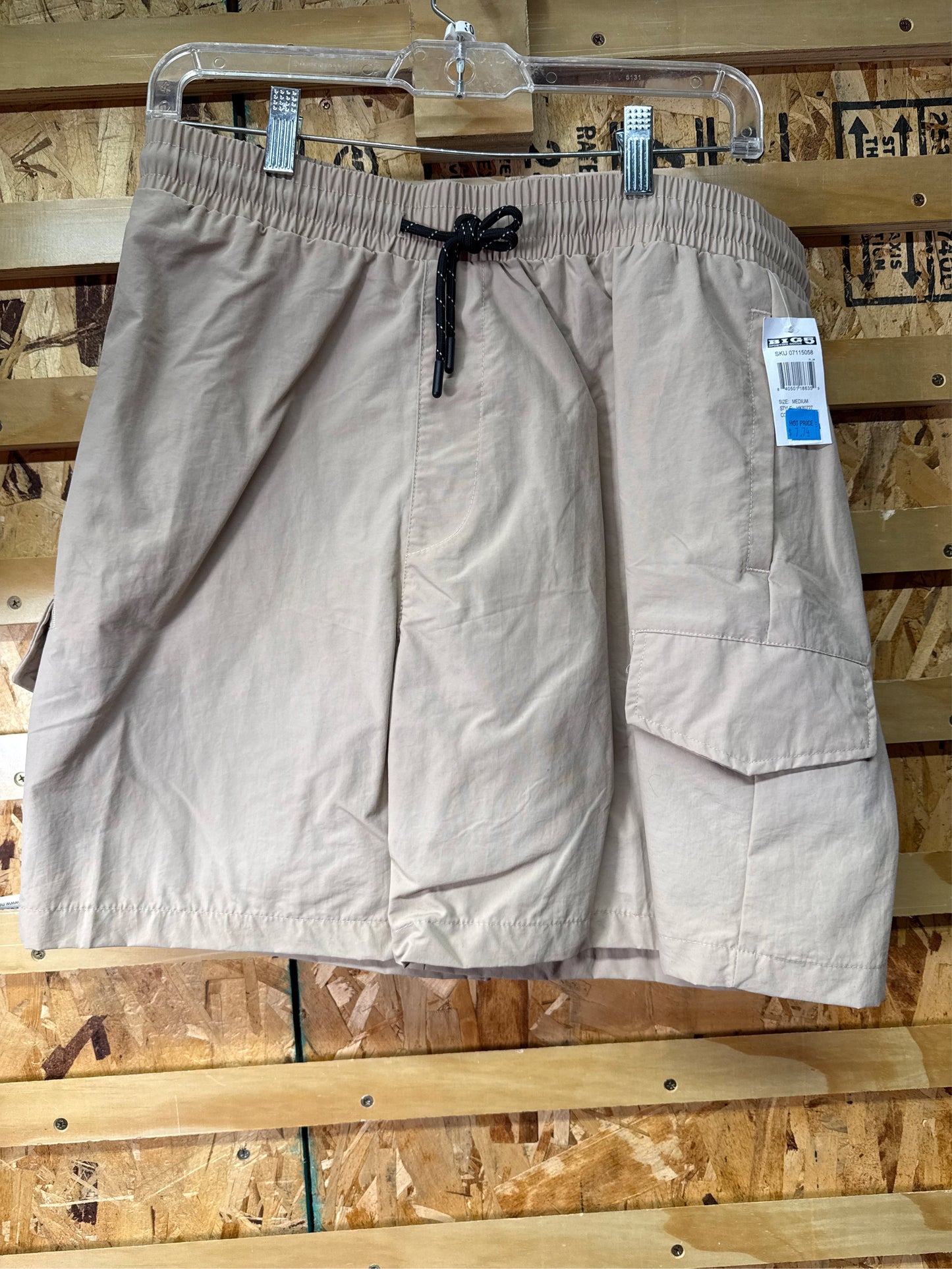 Original Deluxe Men's Nylon Cargo Shorts - Khaki, Medium