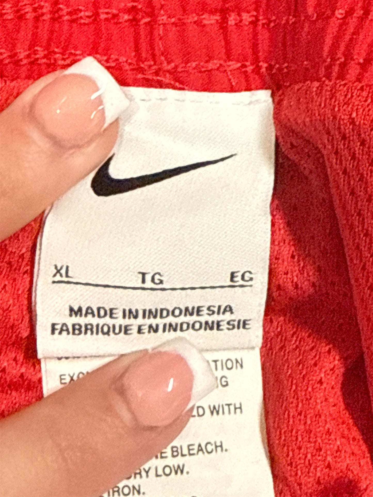 Nike Men's Red Swim Shorts with Side Pockets - Size XL
