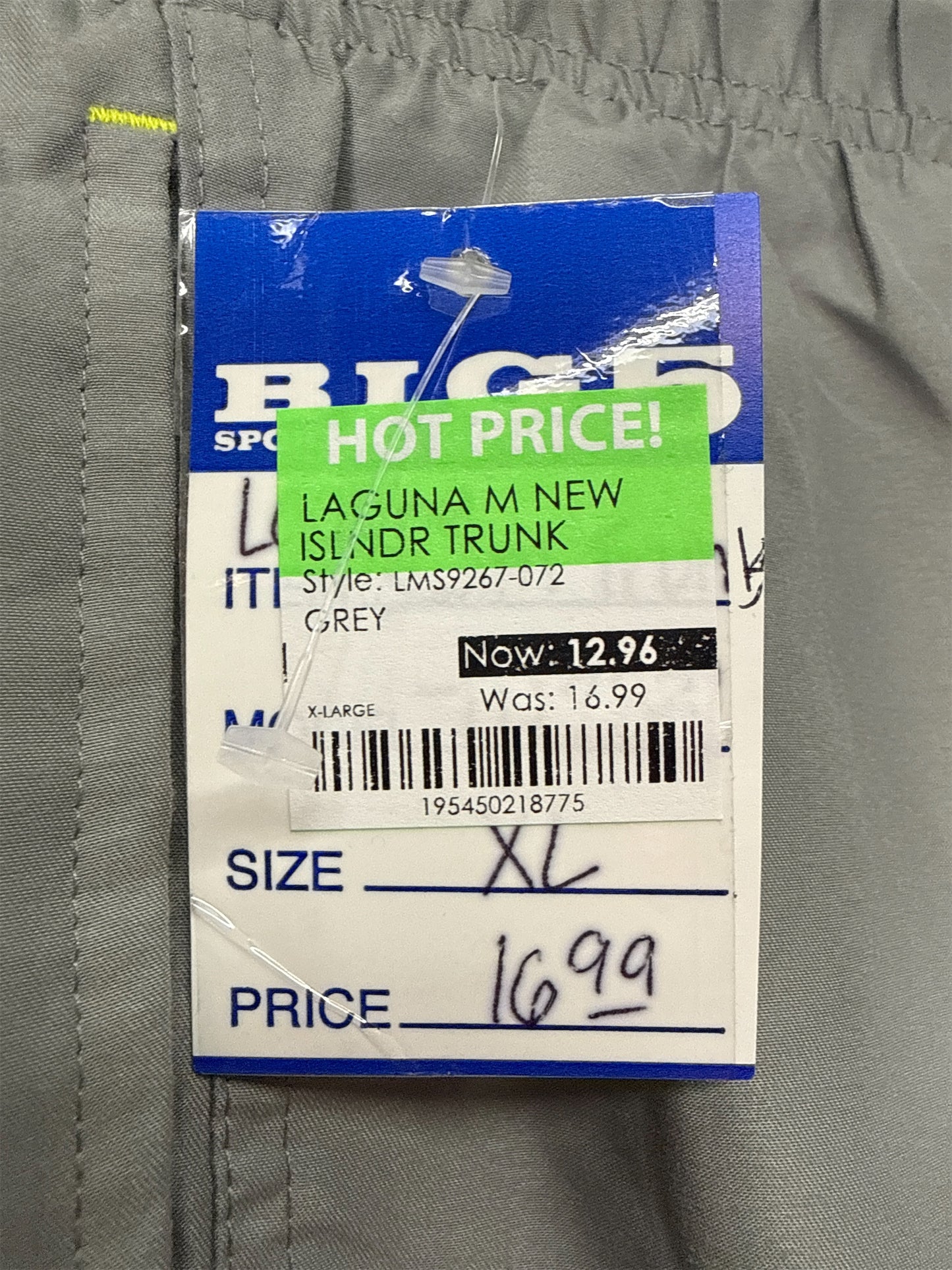 Laguna Men's Islander 6" Swim Trunks - Grey, XL