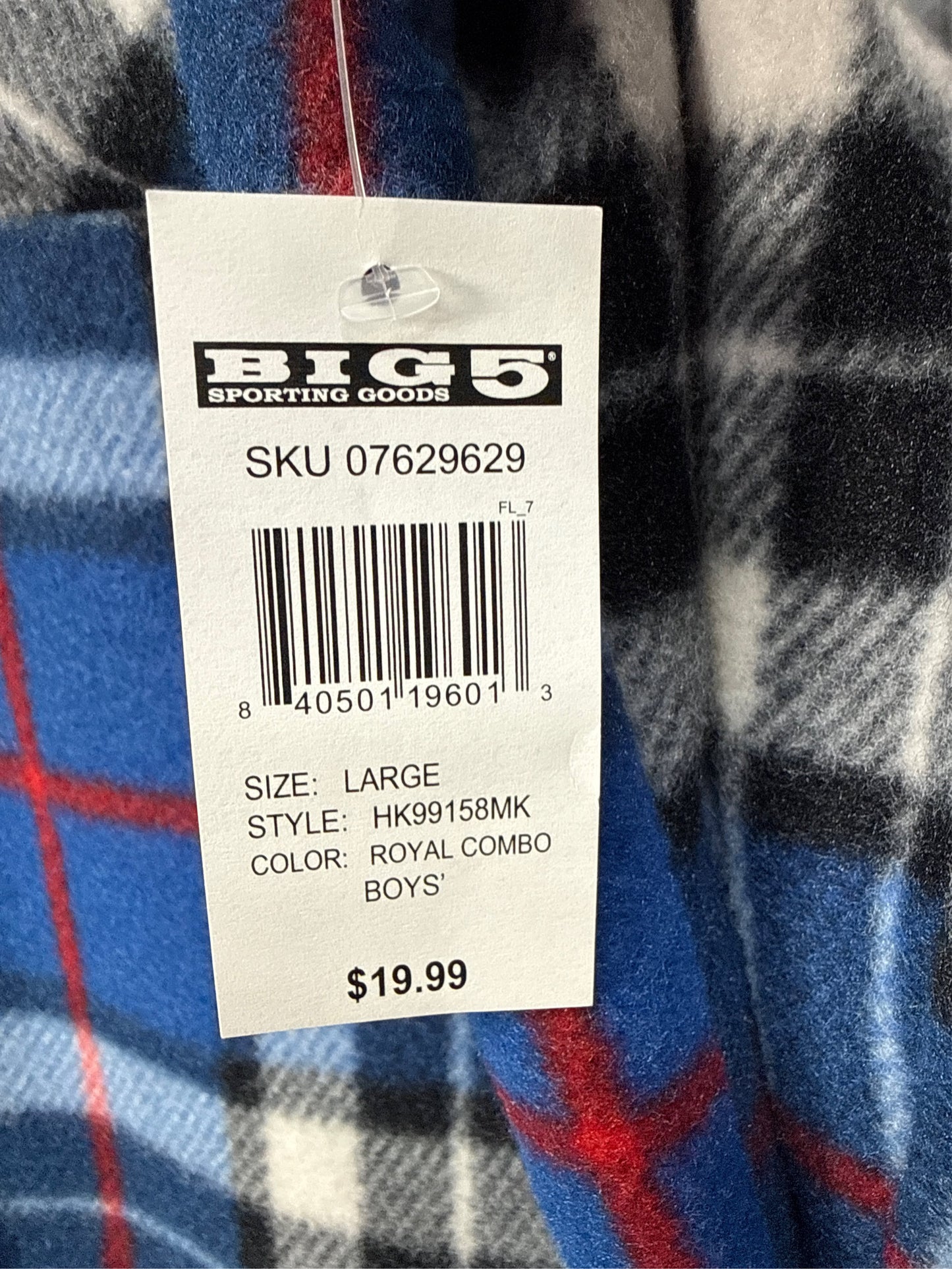 Original Deluxe Boys' Sherpa Lined Plaid Shirt Jacket - Royal Combo, Large