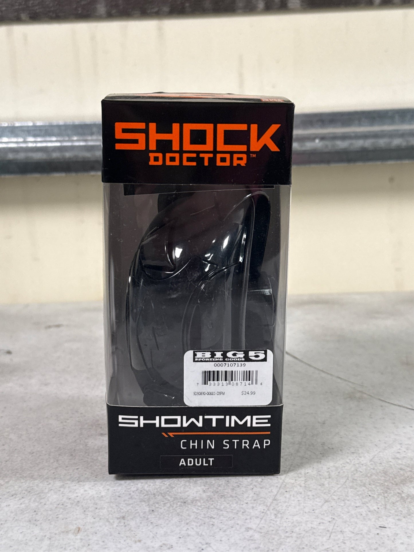 Shock Doctor Adult Showtime Football Chinstrap - Black