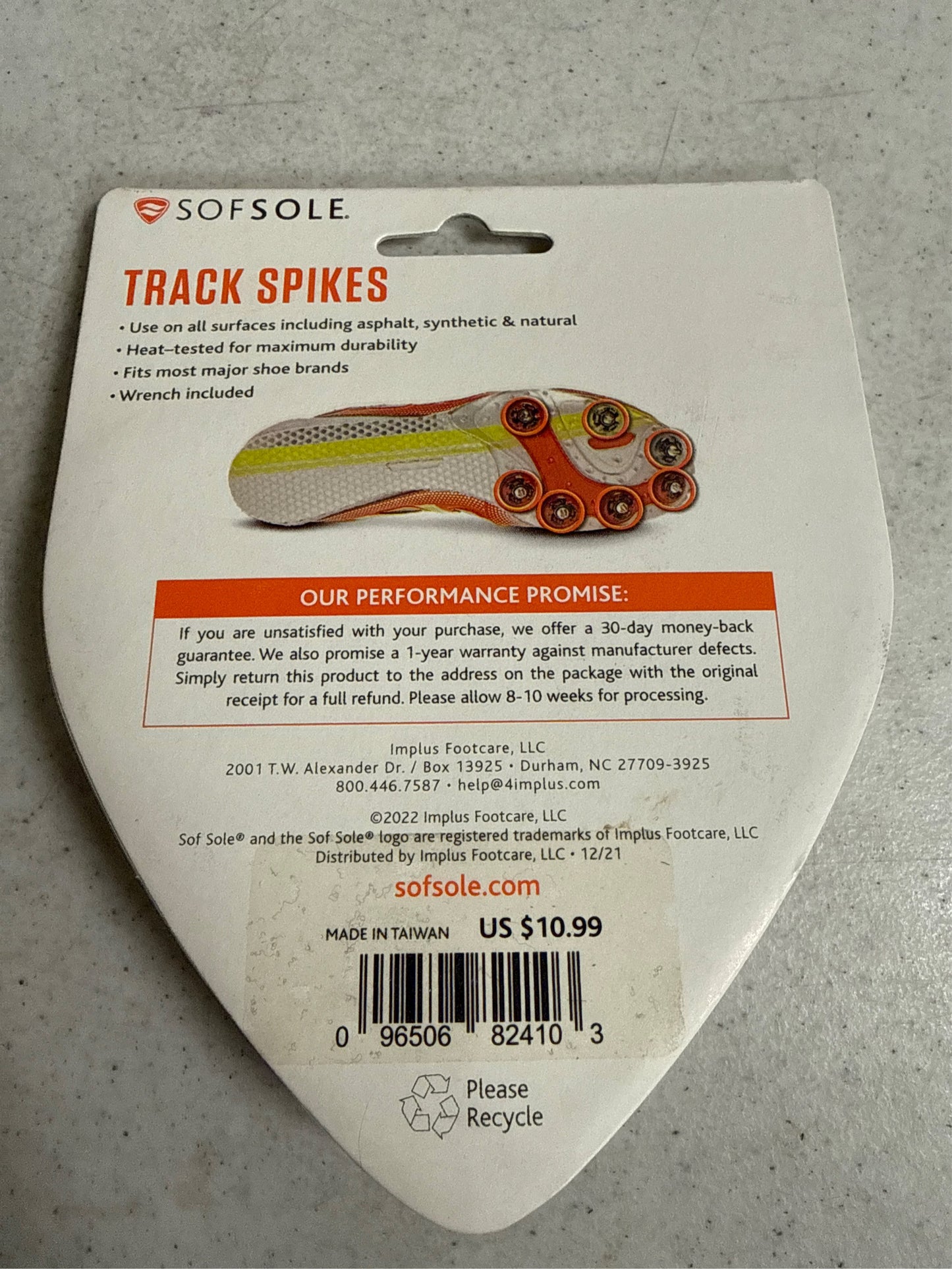 Sof Sole 3/16" Needle Track Spikes with Wrench