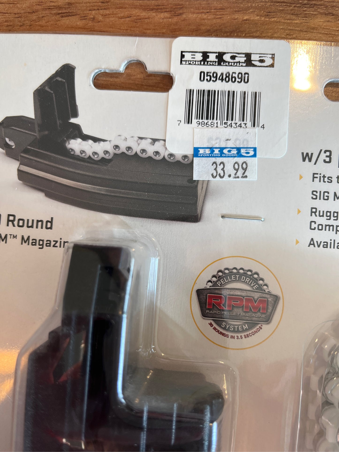 Sig Sauer MCX/MPX ASP .177 Caliber 30-Round Air Rifle Magazine