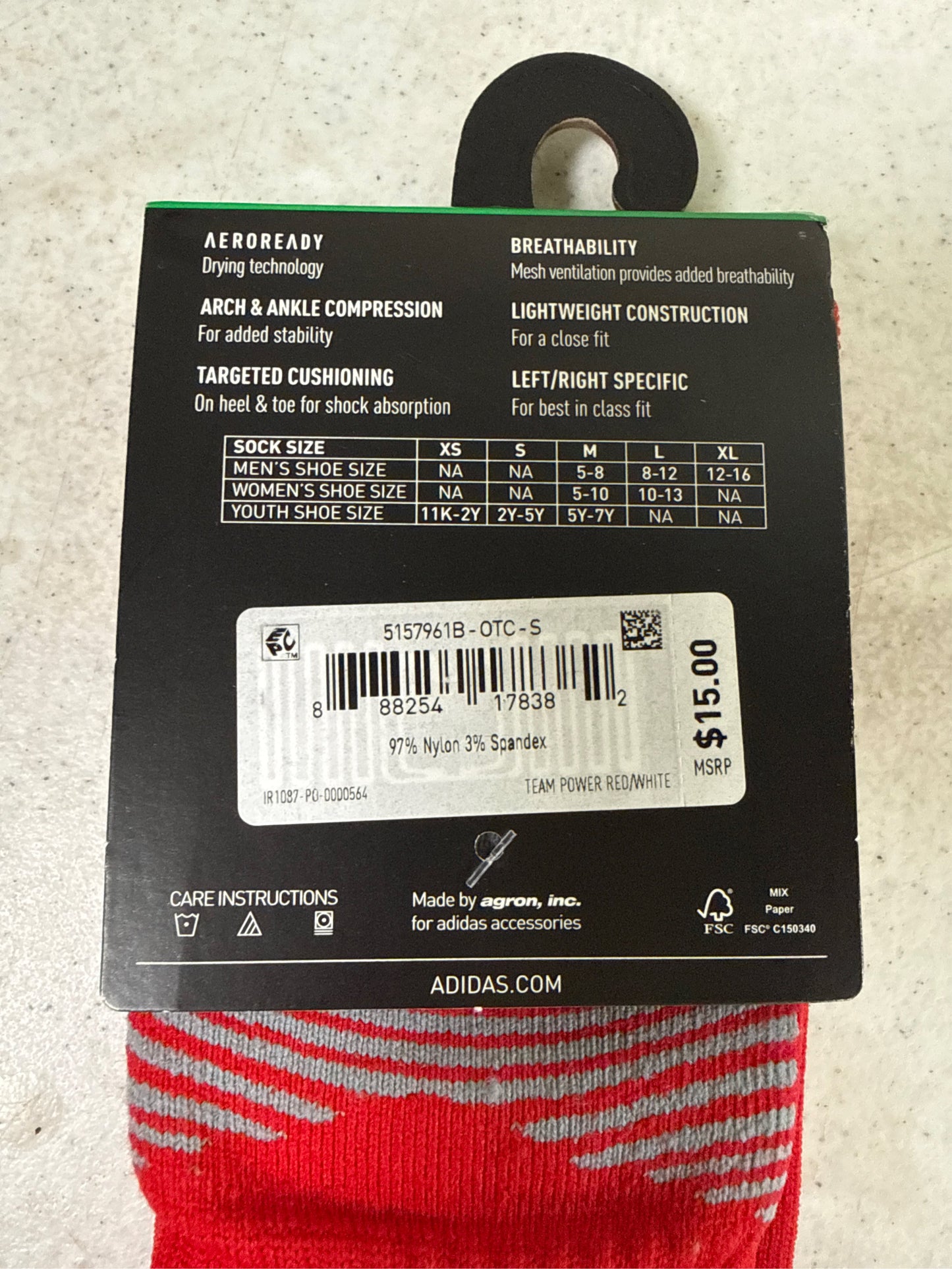 Adidas Copa Zone Cushion V Over-the-Calf Soccer Socks - Red/White, Small