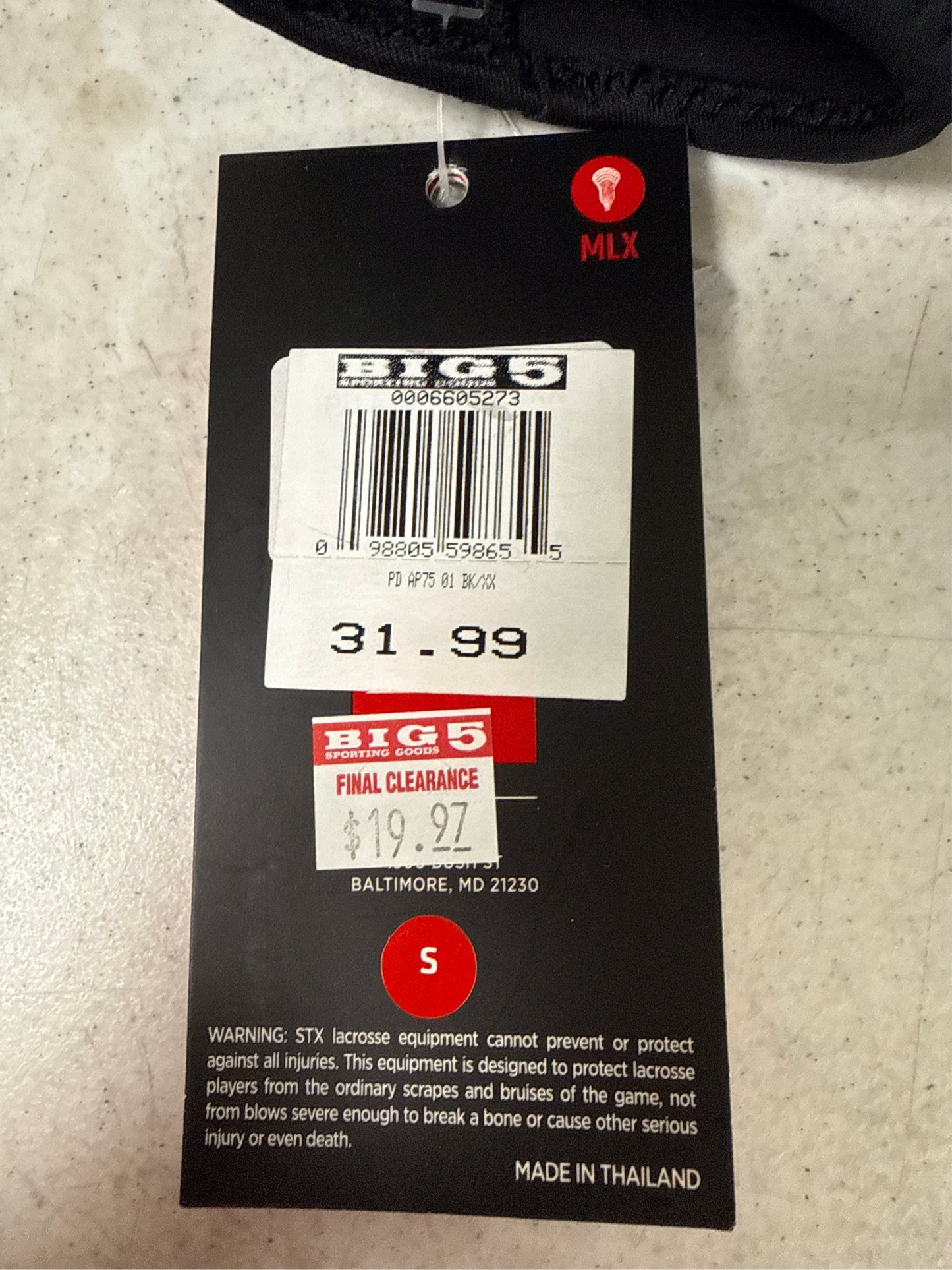 STX Stallion 75 Lacrosse Arm Pads - Black, Small (Pair)