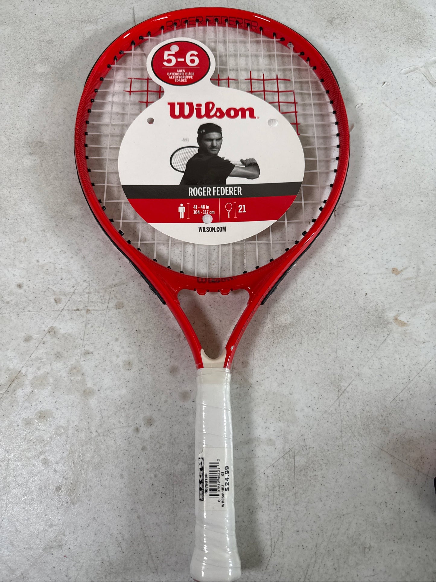 Wilson Roger Federer Junior 21-Inch Tennis Racquet - Red/White