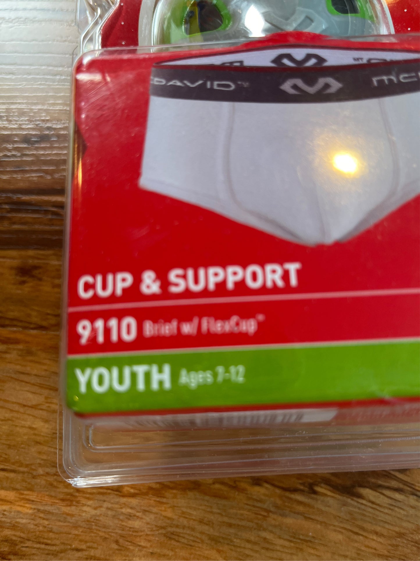 McDavid Youth Classic Athletic Brief with Flex Cup - White, Regular