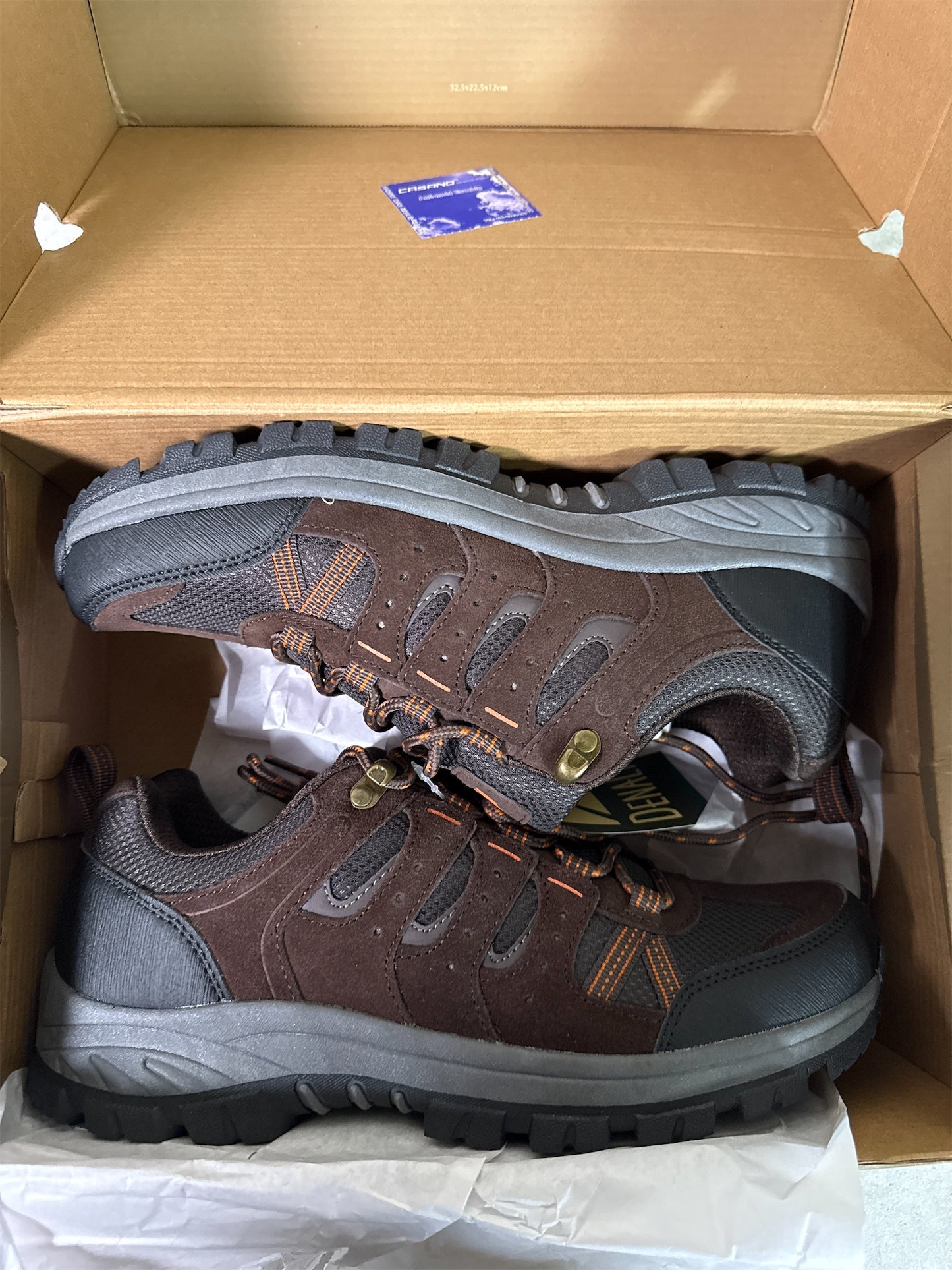 Denali Alpine Low Men's Hiking Shoes - Brown Combo, Size 8.5