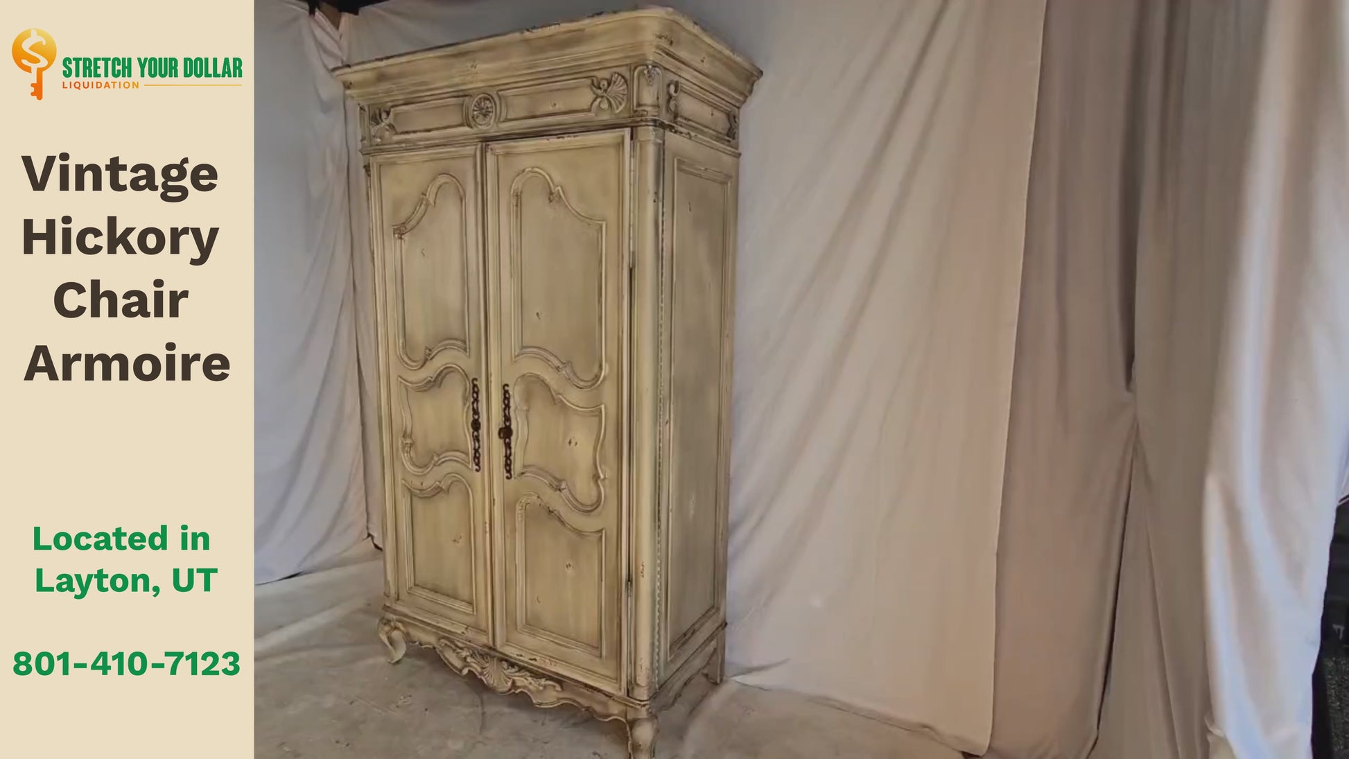 Vintage Hickory Chair Armoire Hutch Cabinet | Stretch Your Dollar