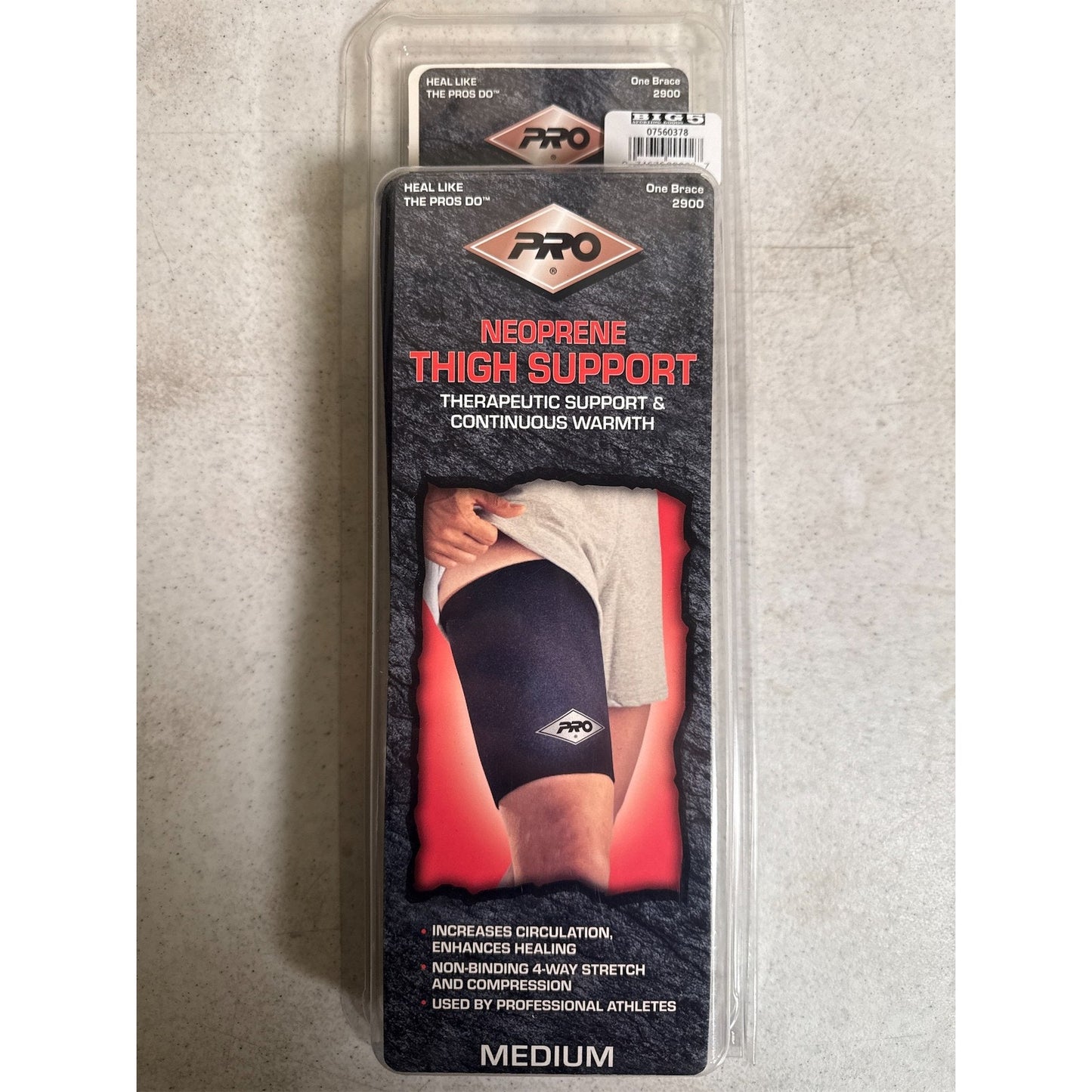 Pro Neoprene Thigh Support - Medium Size for Athletic Recovery & Comfort