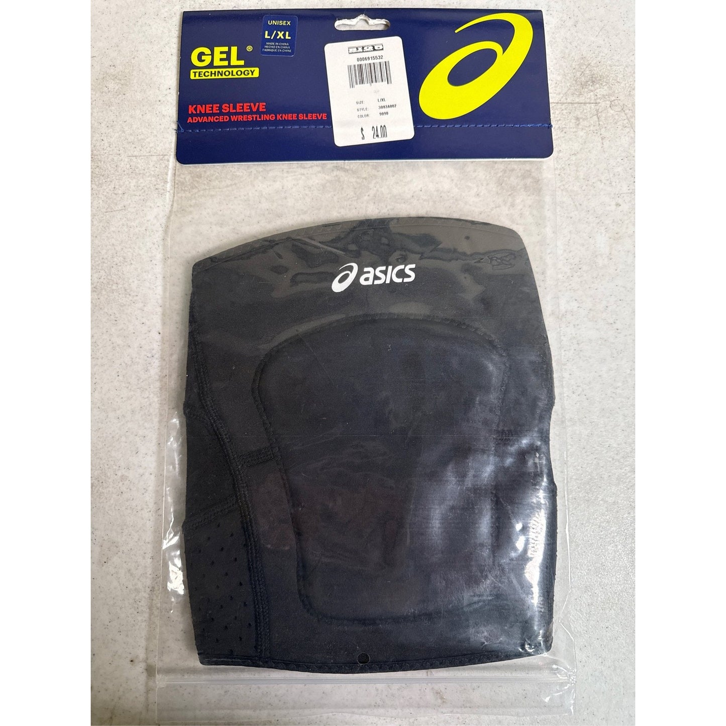 ASICS 7-Inch Gel Wrestling Knee Sleeve - Compression Fit & Breathable