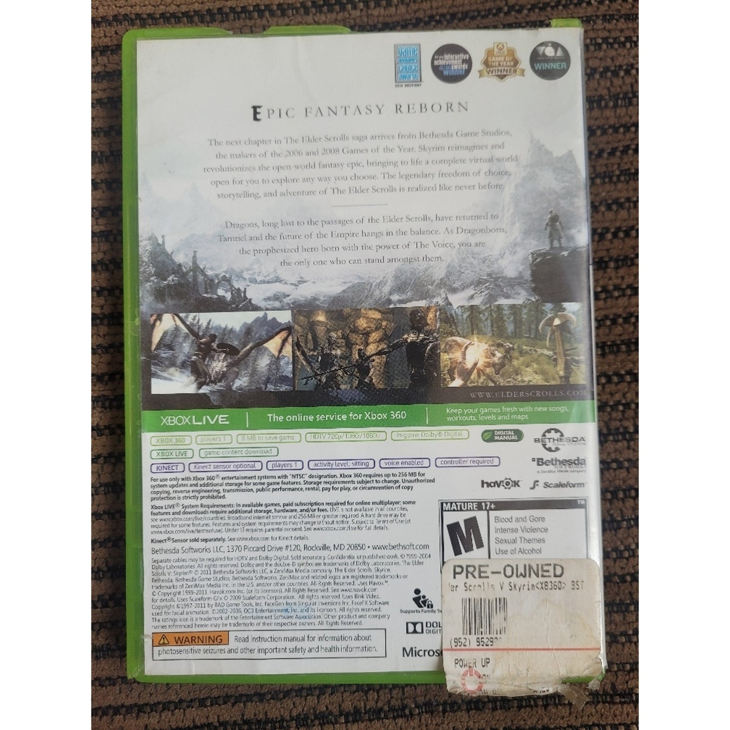 Elder Scrolls V: Skyrim for Xbox 360 - Epic Adventure Awaits!