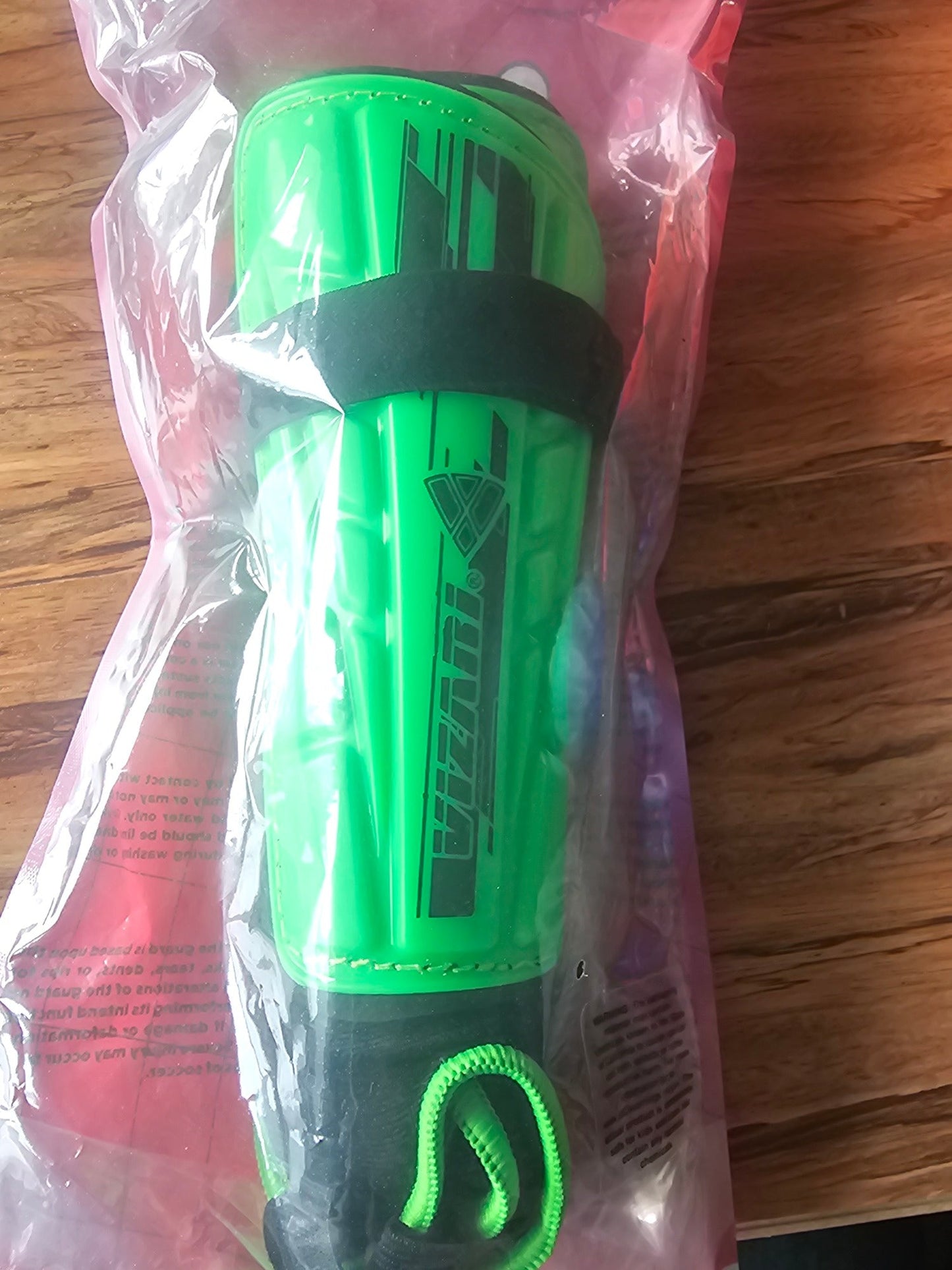 Vizari Avalon Youth Soccer Shin Guards with Ankle Protection - Black/Green