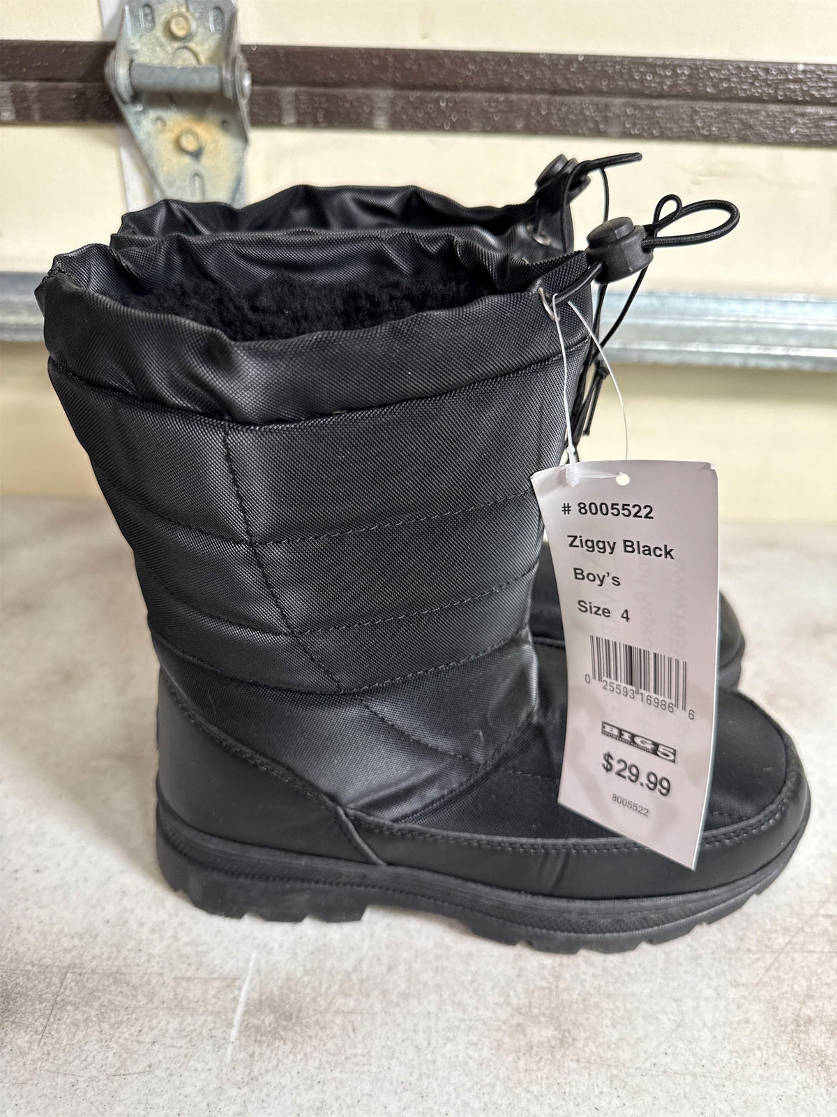 Rugged Exposure Ziggy II Junior Winter Boots - Black, Size 4